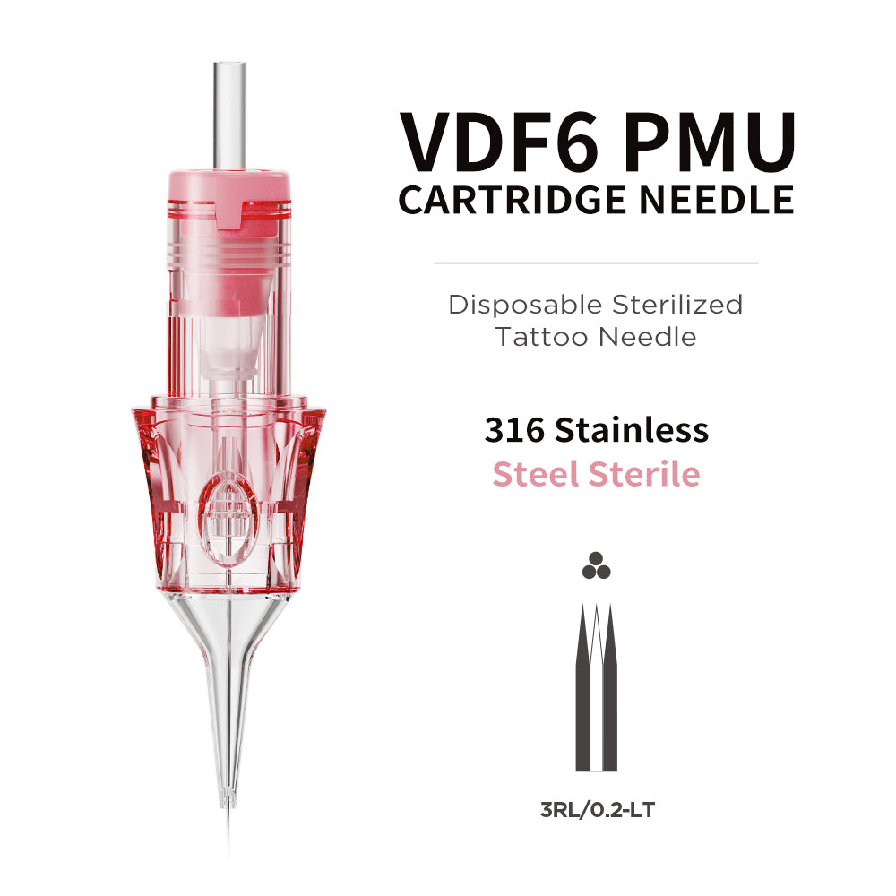 V6 Pink & Transparent Needle Cartridge – Standard Model
