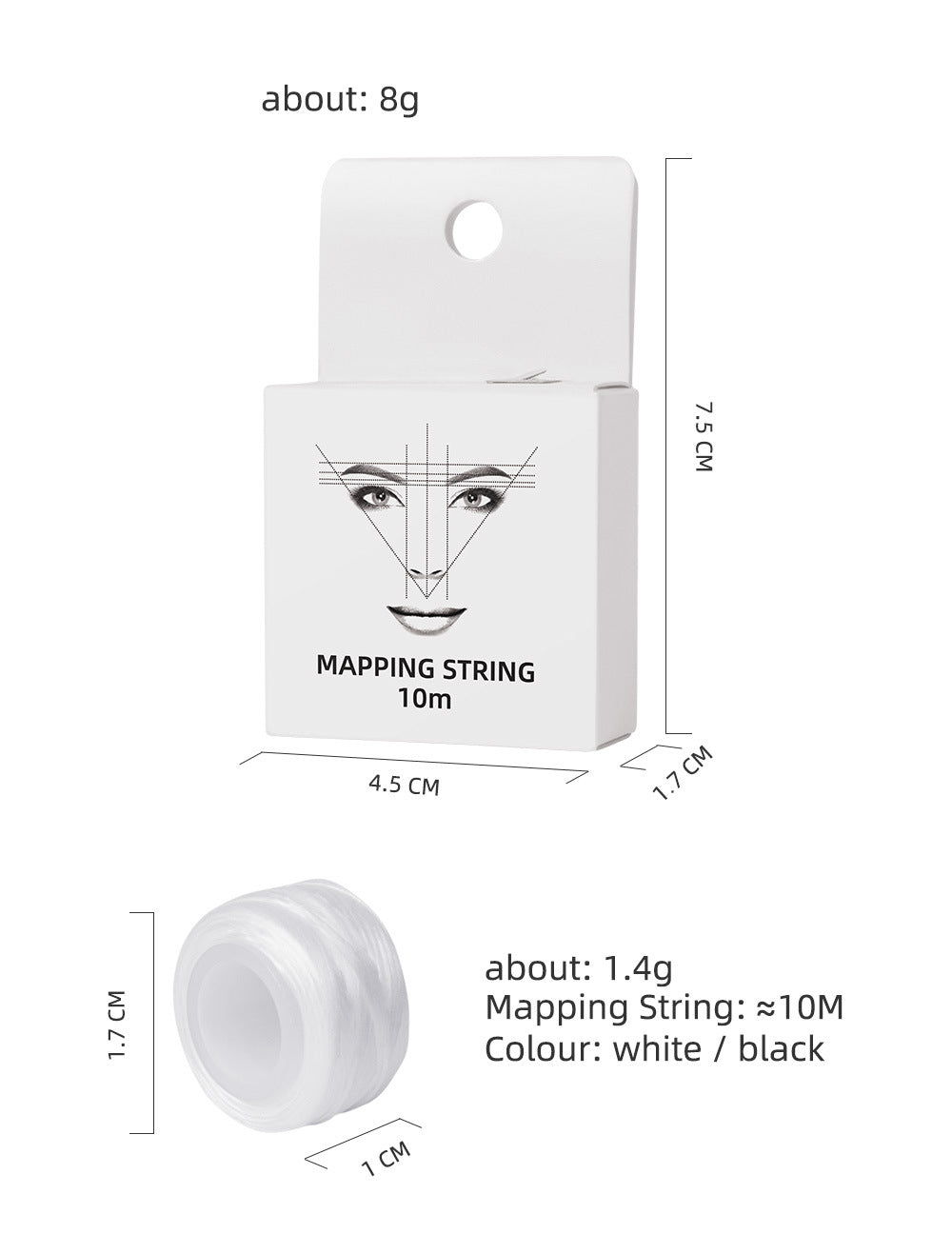 Nylon Thread Pre-inked Mapping String for PMU - 6PCS/BOX