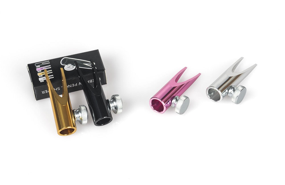 Cylinder-shaped Metal Eyebrow Pencil Sharpener - 3PCS