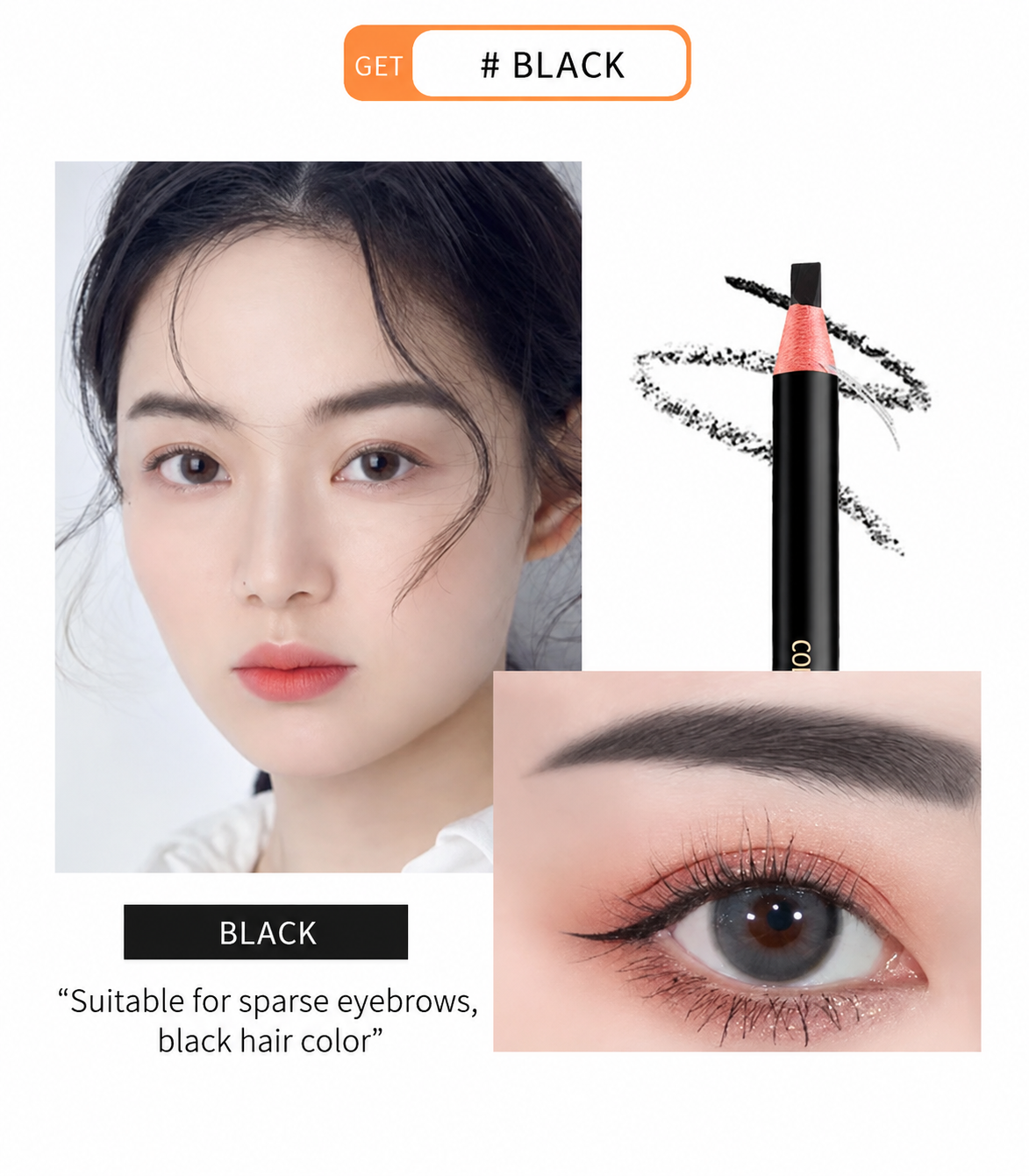 NILAI 1818 Professional Pull-String Eyebrow Pencil – Waterproof Flat-Tip Brow Mapping & Makeup Pencil - 12PCS/PACK