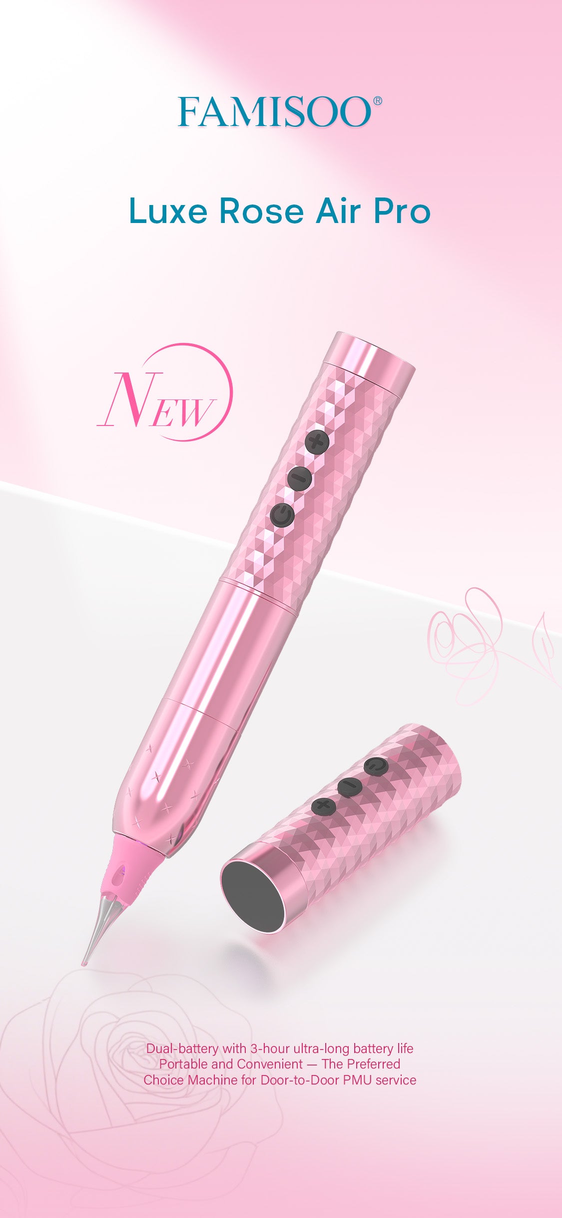 Luxe Rose Air Pro – Wireless PMU Machine