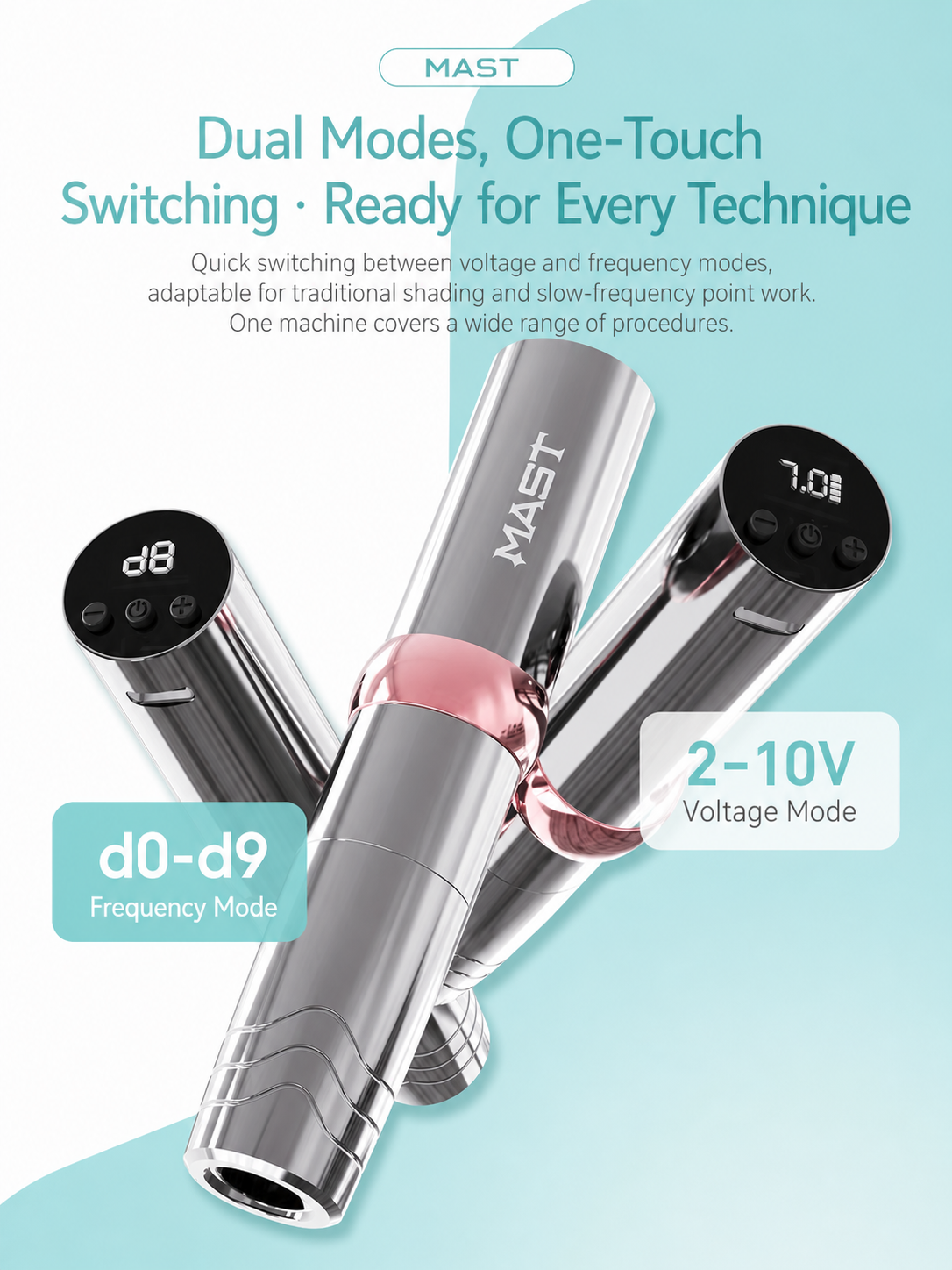 Mast P10 Pro Wireless PMU Machine – Professional Brushless Wireless Tattoo & Permanent Makeup Pen