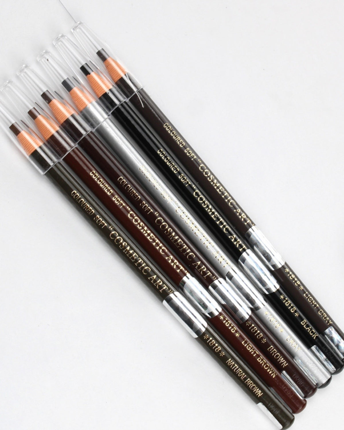 NILAI 1818 Professional Pull-String Eyebrow Pencil – Waterproof Flat-Tip Brow Mapping & Makeup Pencil - 12PCS/PACK
