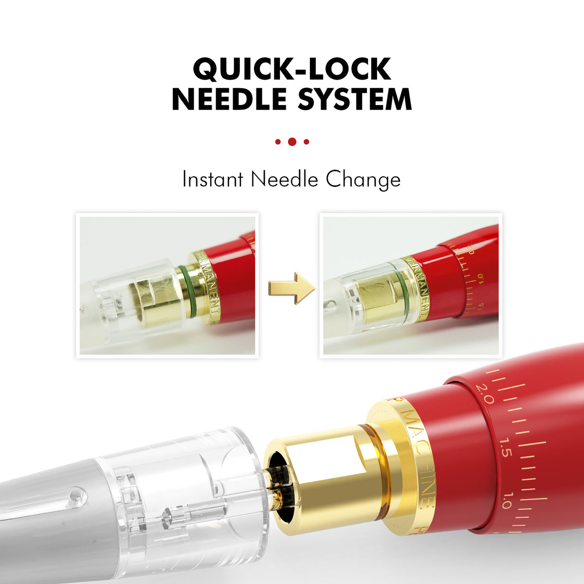 FAMISOO Miss Monroe Double-Needle PMU Machine – Dual-Rod Cartridge System