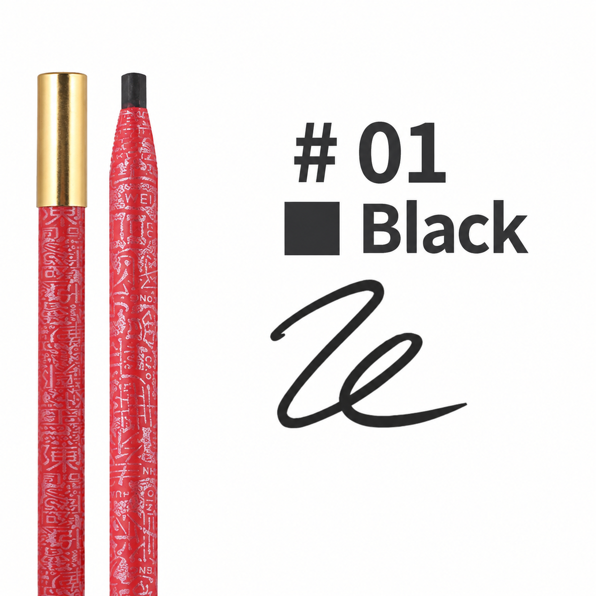 Professional Pull-String Hard-Core Eyebrow Pencil – Waterproof PMU Brow Mapping Pencil, 12PCS/Box