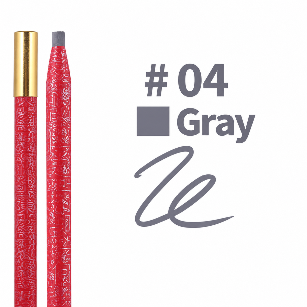 Professional Pull-String Hard-Core Eyebrow Pencil – Waterproof PMU Brow Mapping Pencil, 12PCS/Box