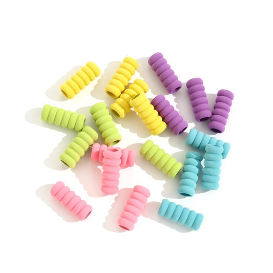 Large Macaron Sponge Pen Grips – Ergonomic Finger Protector for Gel Pens, Ballpoint Pens & Brushes