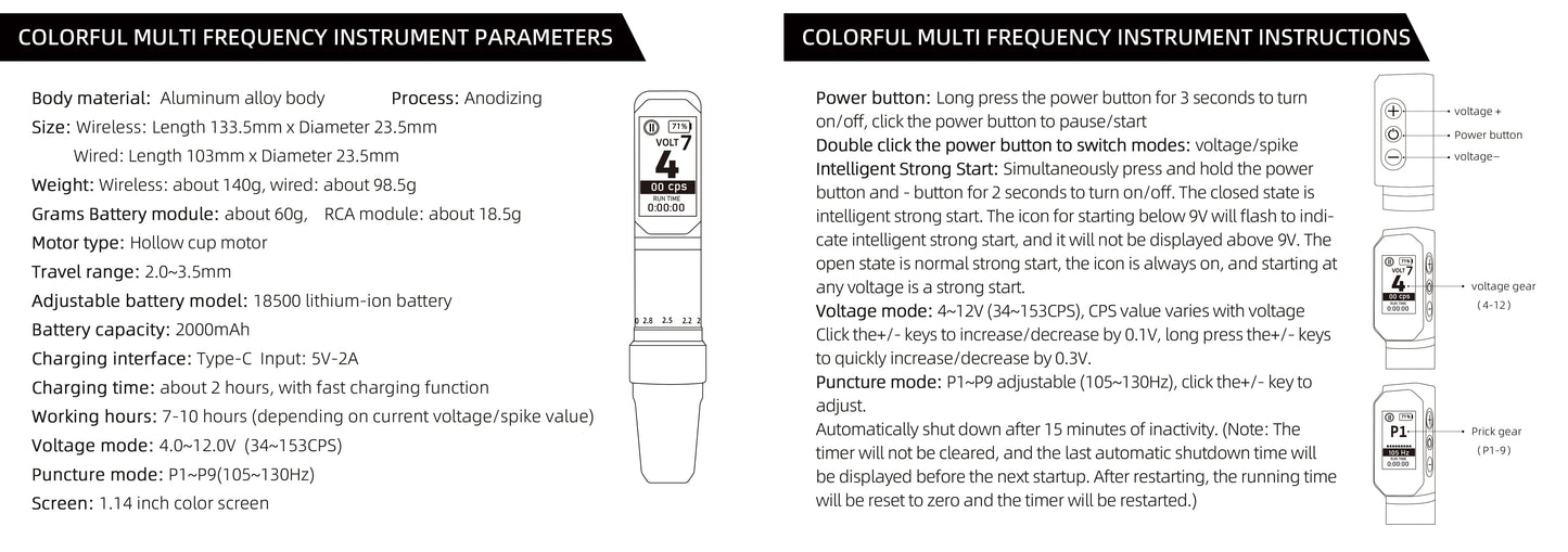 EASYART TG002 Wireless Color Screen PMU Machine