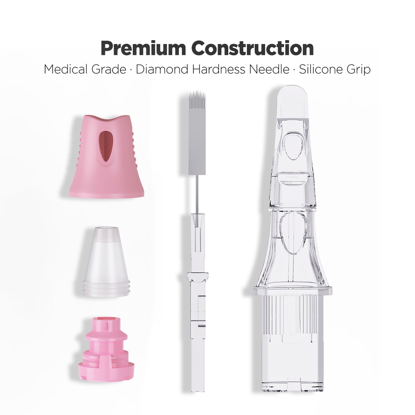 V6 Needle Cartridge – Integrated Pink Silicone Design