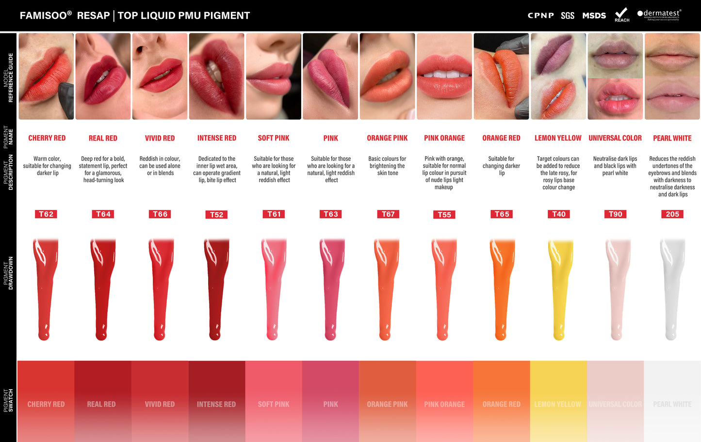 FAMISOO 5ML Permanent Makeup Pigments