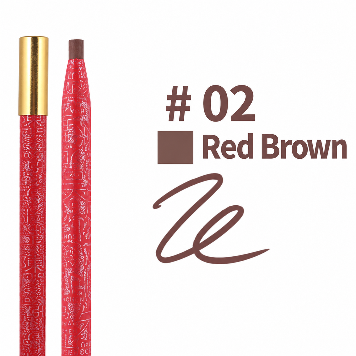 Professional Pull-String Hard-Core Eyebrow Pencil – Waterproof PMU Brow Mapping Pencil, 12PCS/Box