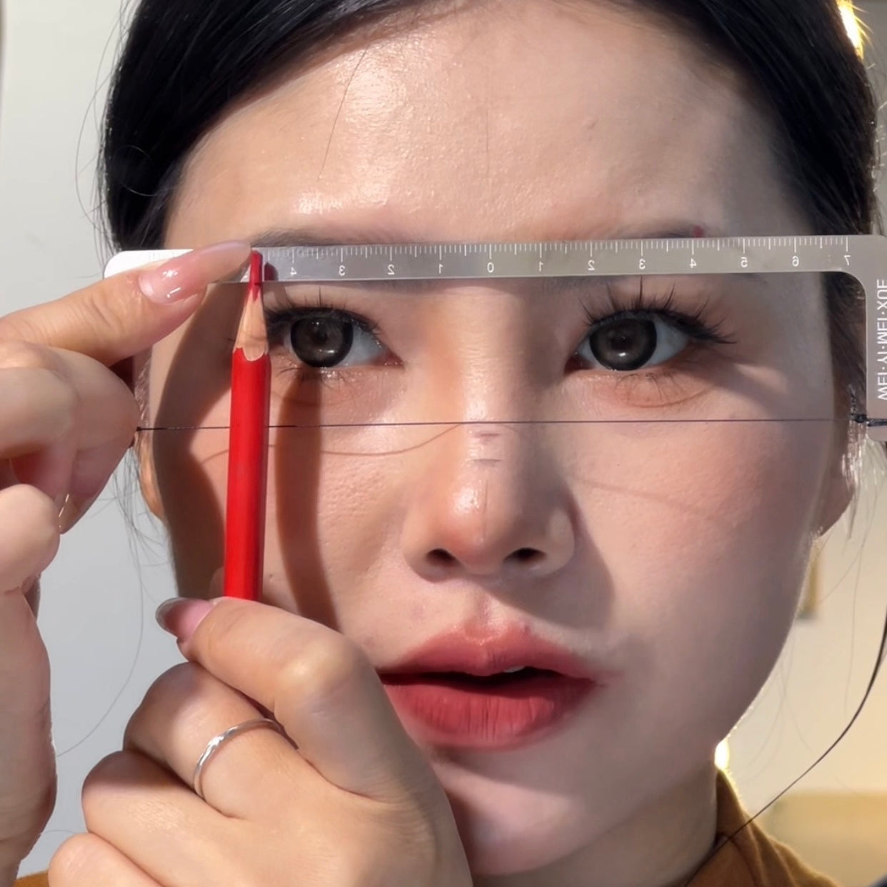 1-Minute Brow Mapping Tool – Stainless Steel Brow Shaping Ruler Kit for PMU Artists
