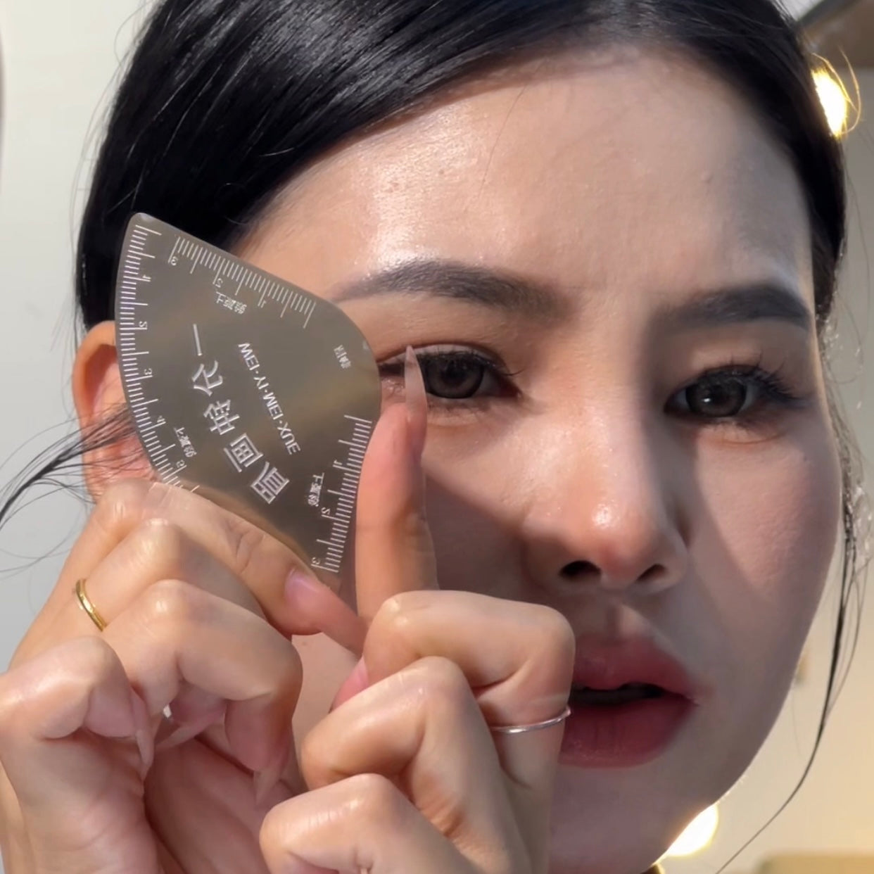 1-Minute Brow Mapping Tool – Stainless Steel Brow Shaping Ruler Kit for PMU Artists