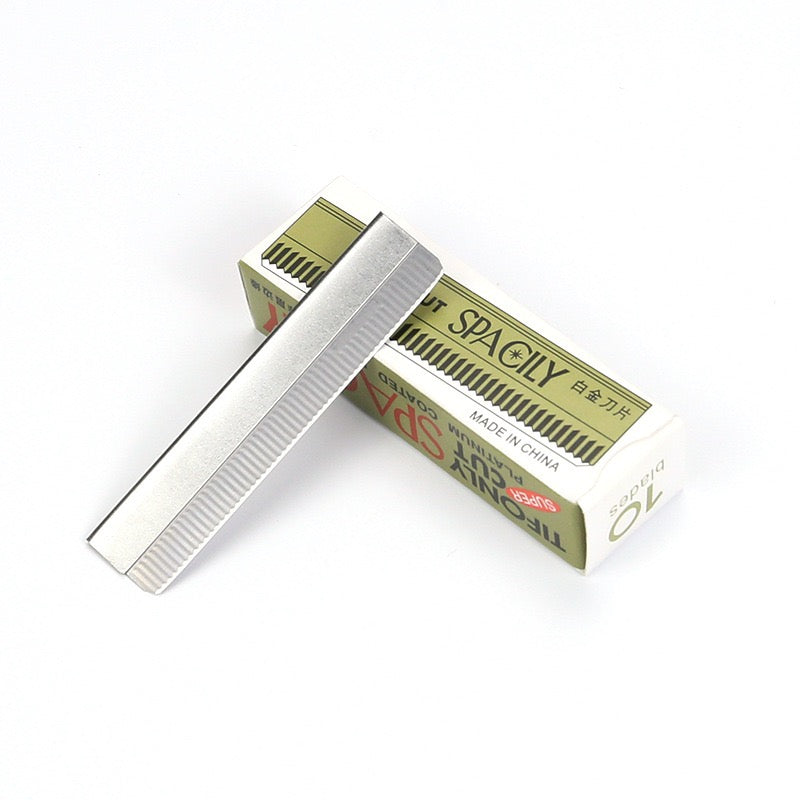 Professional Corrugated Eyebrow Razor Blades – Carbon Steel / Stainless Steel