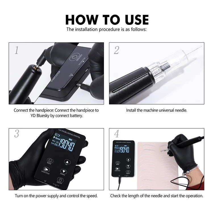 Bluesky 2.0 Pro Microblading Machine Kit - US Plug - Free Shipping