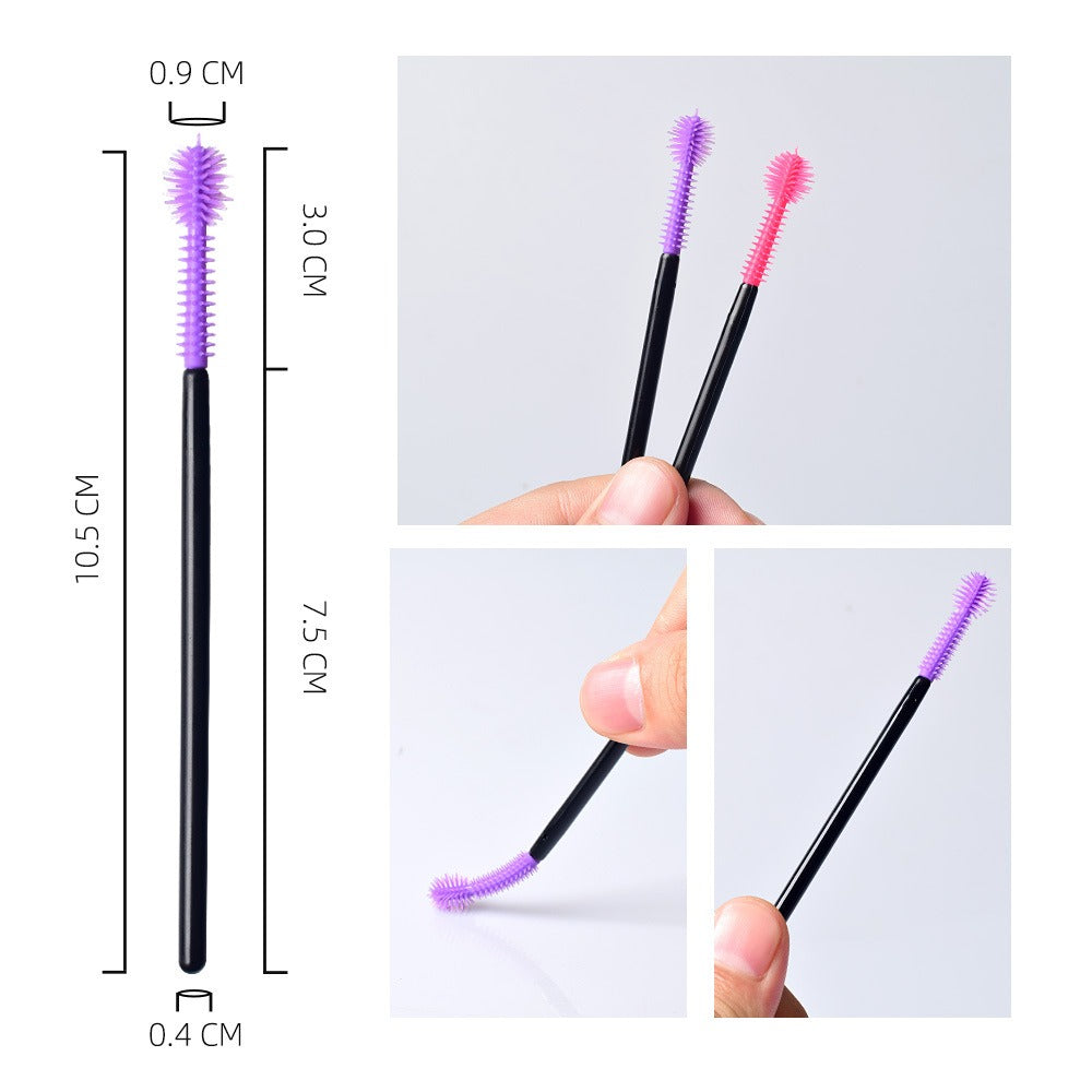 Disposable Silicone Mascara Wands – Colorful Flexible Eyelash & Brow Brushes | 50PCS