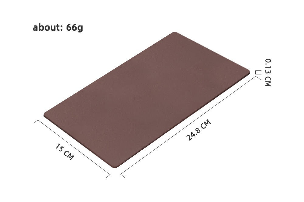 Blank Brown Double-Sided PMU & Tattoo Practice Skin | Long Rectangle Flexible Silicone Training Pad