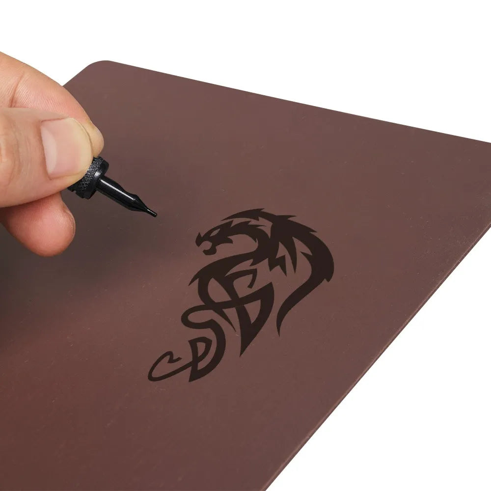 Blank Brown Double-Sided PMU & Tattoo Practice Skin | Long Rectangle Flexible Silicone Training Pad
