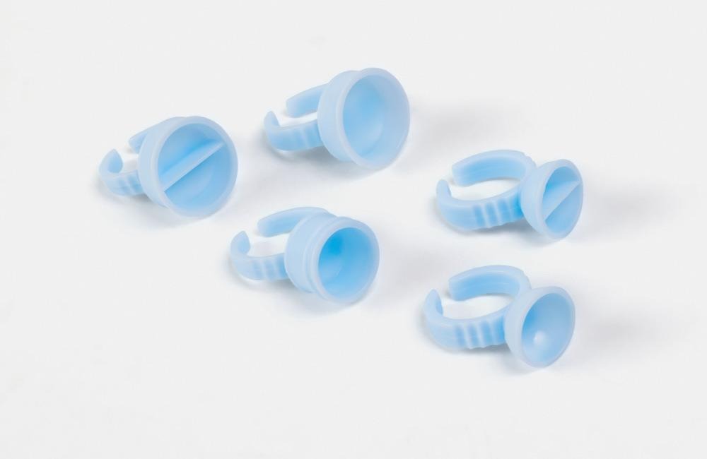 Blue PMU Pigment Ring Cups – Divided & Non-Divided