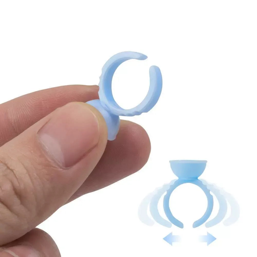 Blue PMU Pigment Ring Cups – Divided & Non-Divided
