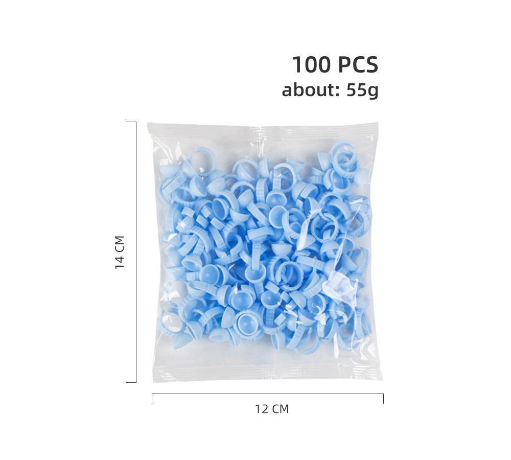 Blue PMU Pigment Ring Cups – Divided & Non-Divided