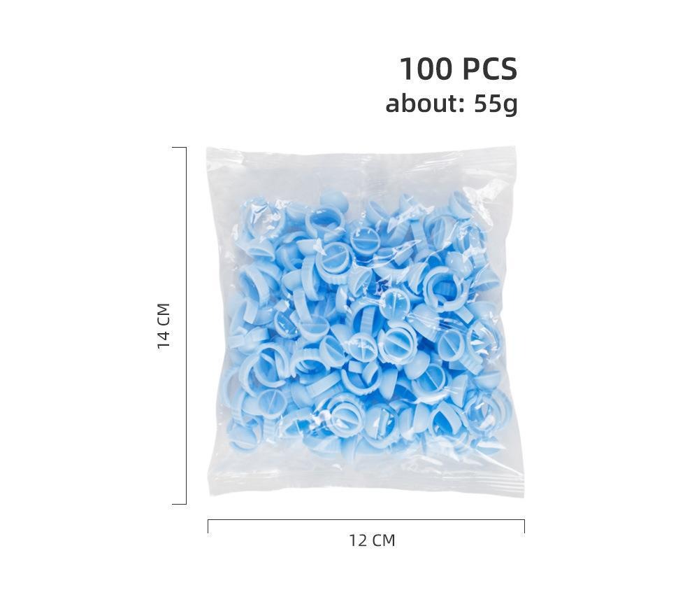 Blue PMU Pigment Ring Cups – Divided & Non-Divided