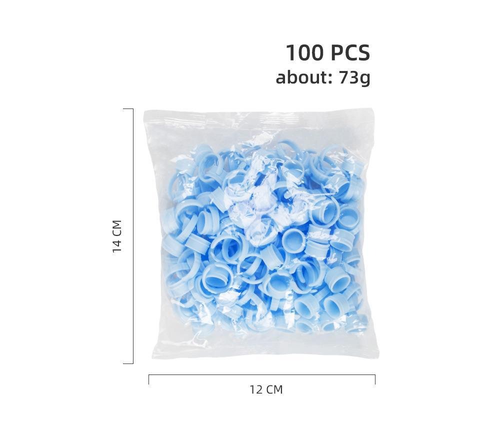 Blue PMU Pigment Ring Cups – Divided & Non-Divided