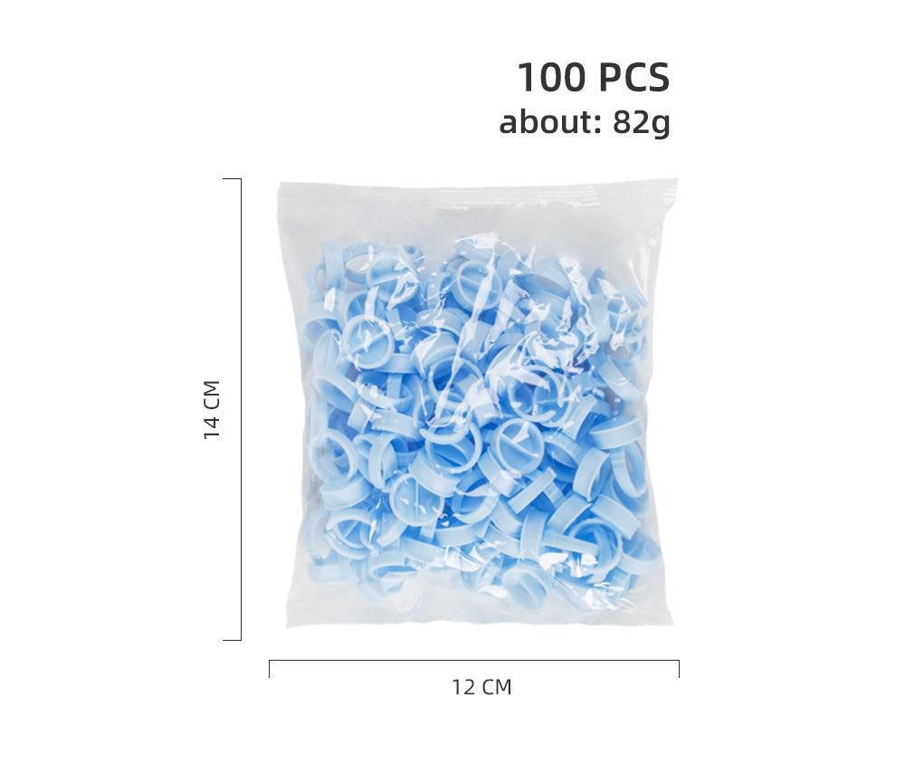 Blue PMU Pigment Ring Cups – Divided & Non-Divided