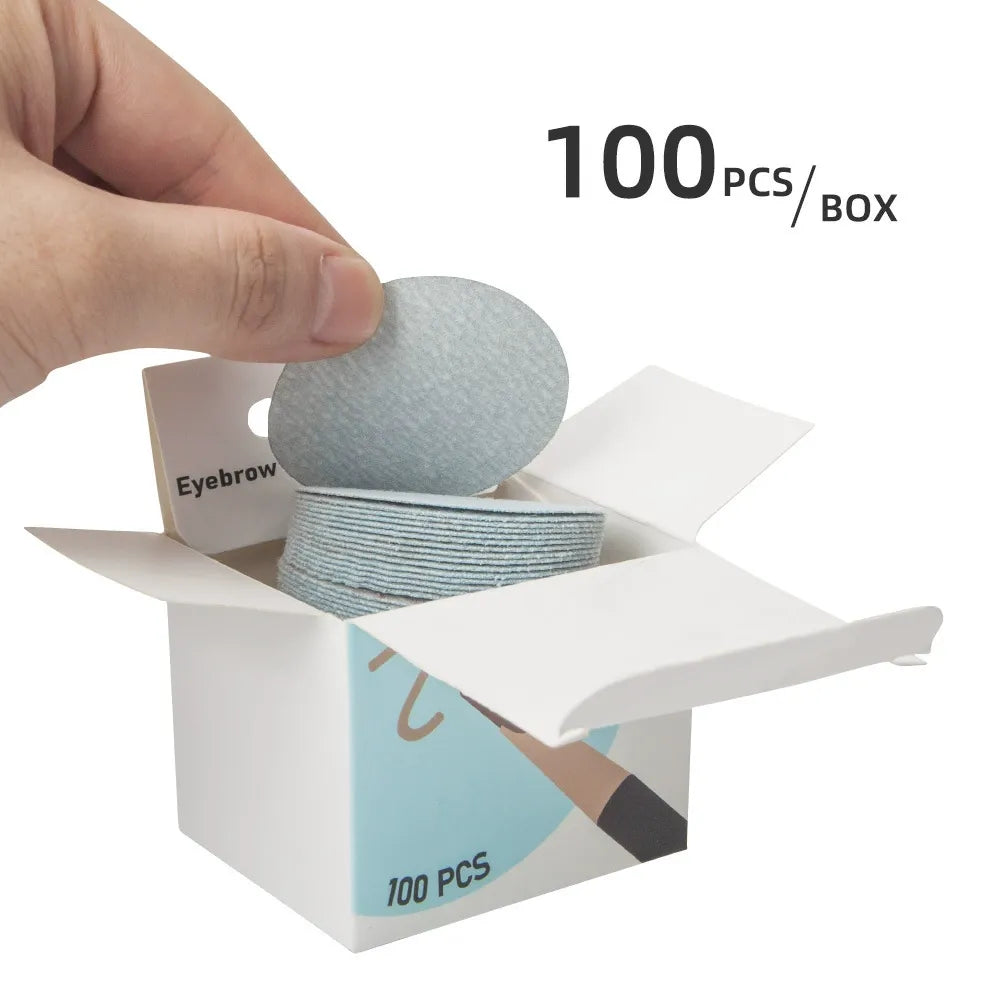 Brow Pencil Sharpener Sand Pads | 100PCS PMU Eyebrow Pencil Sharpening Sheets