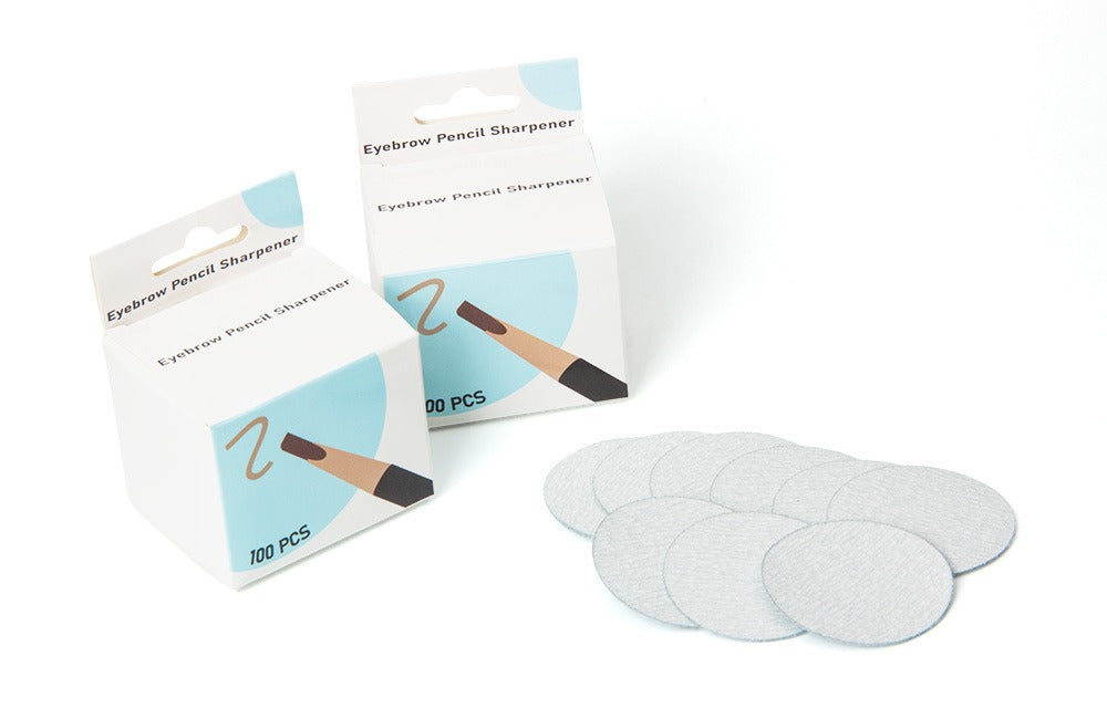 Brow Pencil Sharpener Sand Pads | 100PCS PMU Eyebrow Pencil Sharpening Sheets