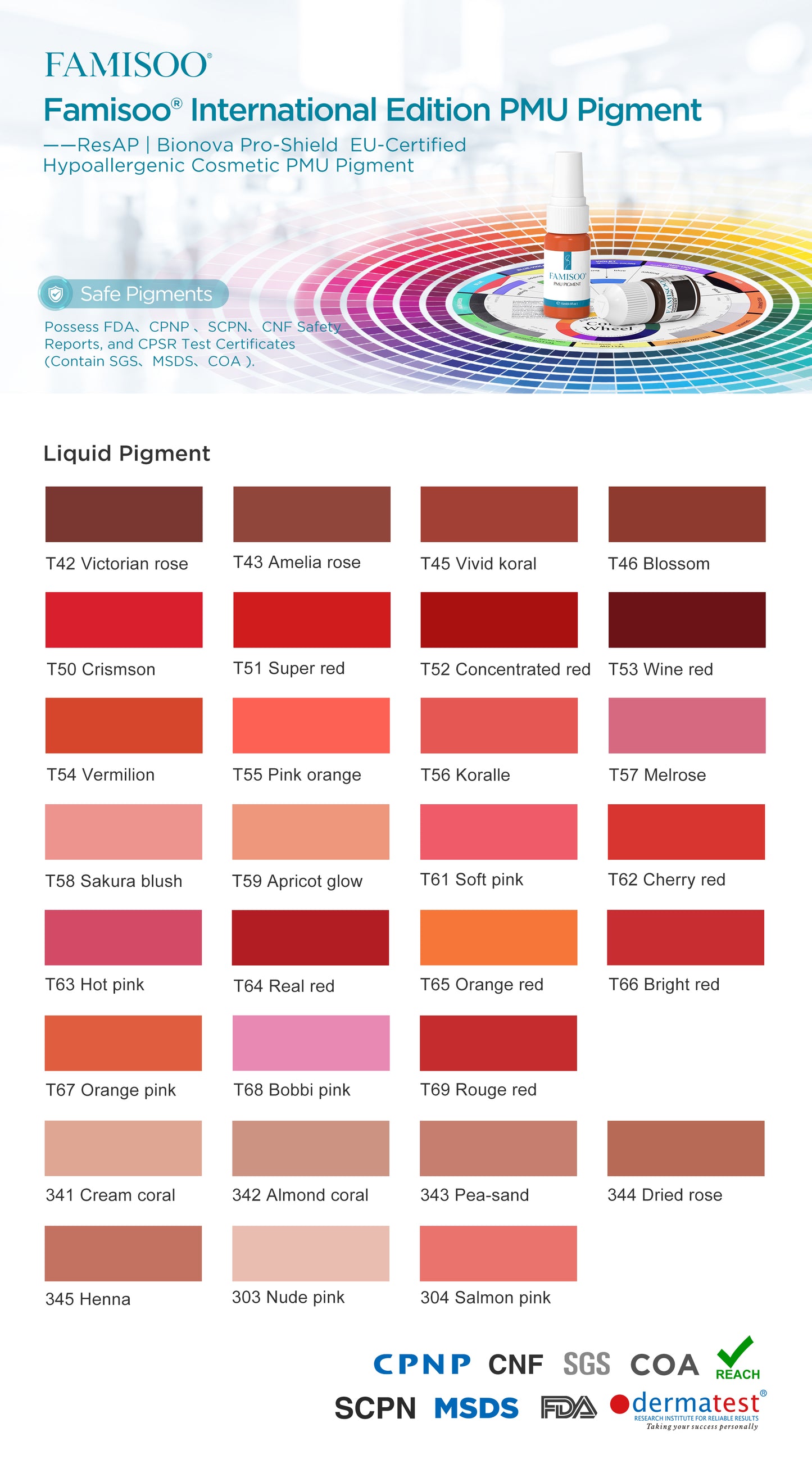 NUOJO FAMISOO® 15ML PMU Pigments – International Edition