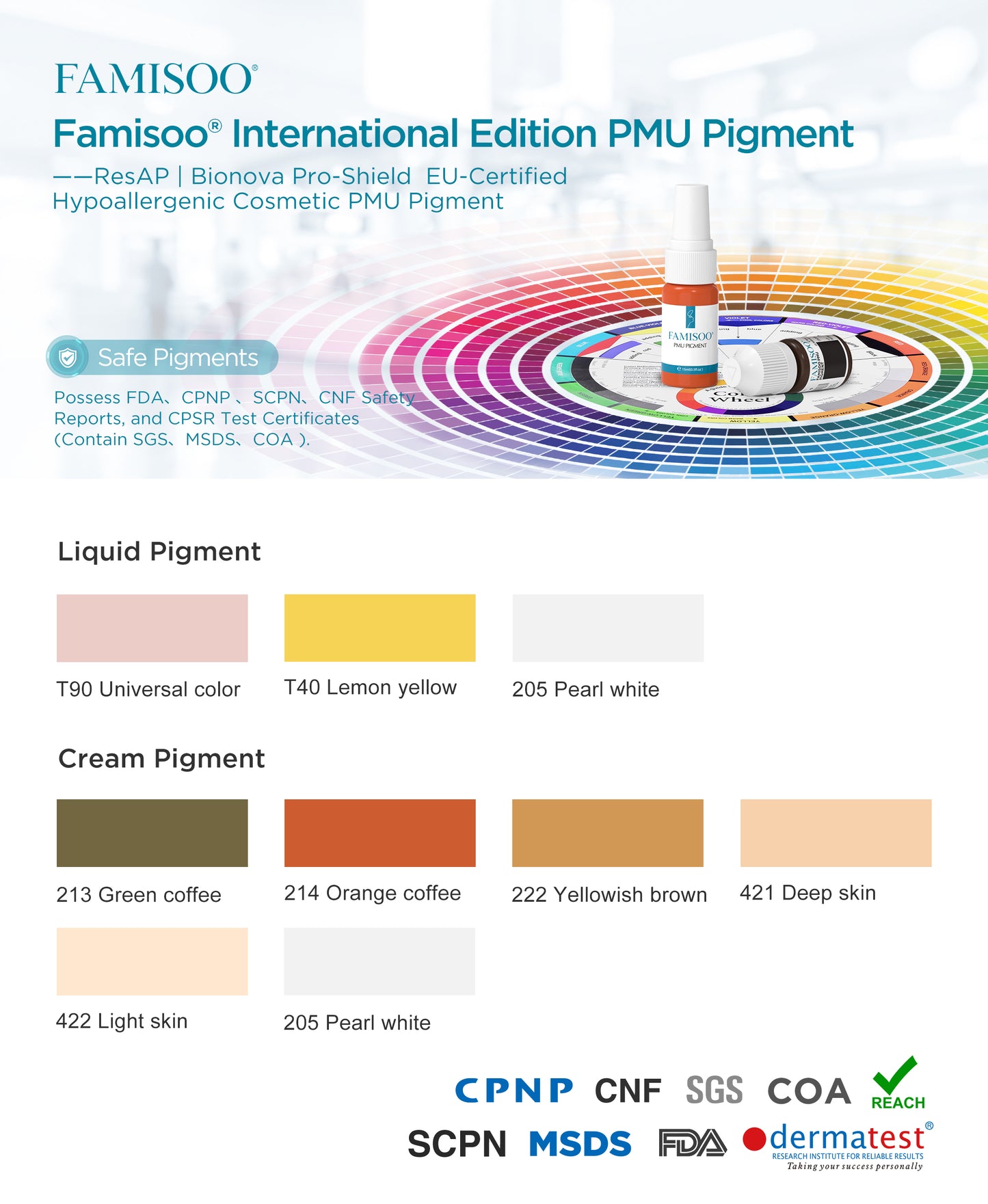 NUOJO FAMISOO® 15ML PMU Pigments – International Edition