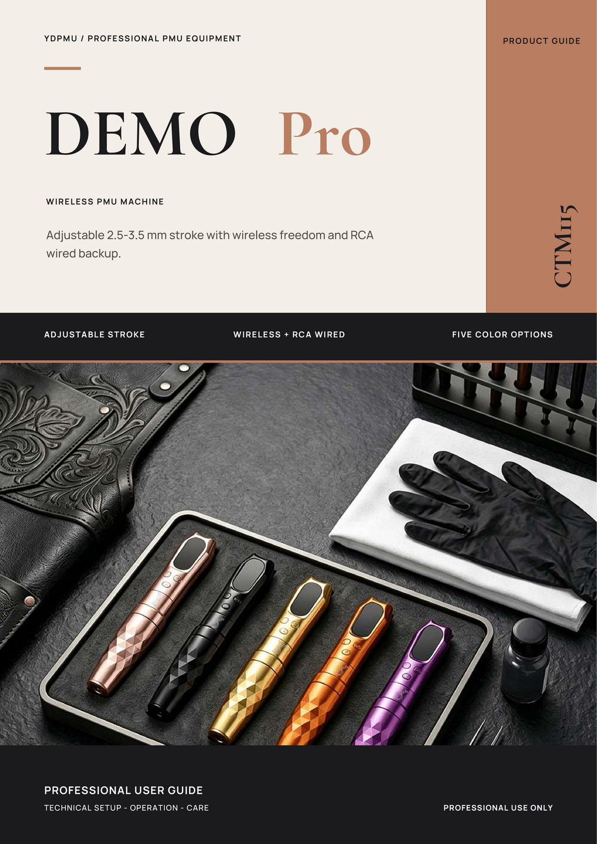 YD DEMO Pro Wireless PMU Machine – Continuously Adjustable 2.5–3.5mm Stroke