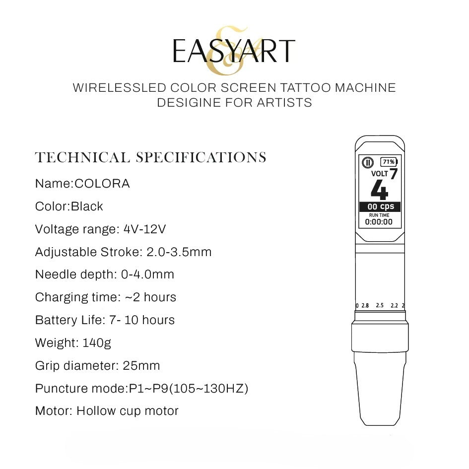 EASYART TG002 Wireless Color Screen PMU Machine