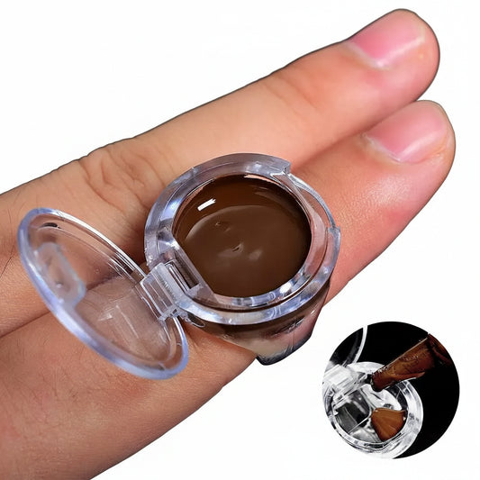 Crystal Flip-Lid Pigment Ring Cup – Transparent PMU Ink Holder for Microblading, Tattoo & Permanent Makeup