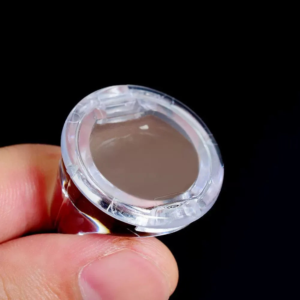 Crystal Flip-Lid Pigment Ring Cup – Transparent PMU Ink Holder for Microblading, Tattoo & Permanent Makeup