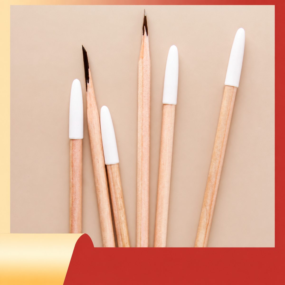 Professional Wooden Round-Core Machete Eyebrow Pencil – Waterproof Brow Mapping & Hairstroke Design Pencil, 12PCS/Pack