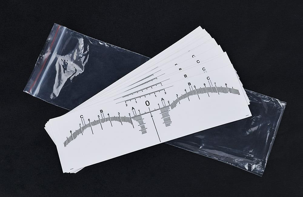 Disposable Eyebrow Mapping Ruler Sticker – Professional PMU Brow Design Measuring Tool