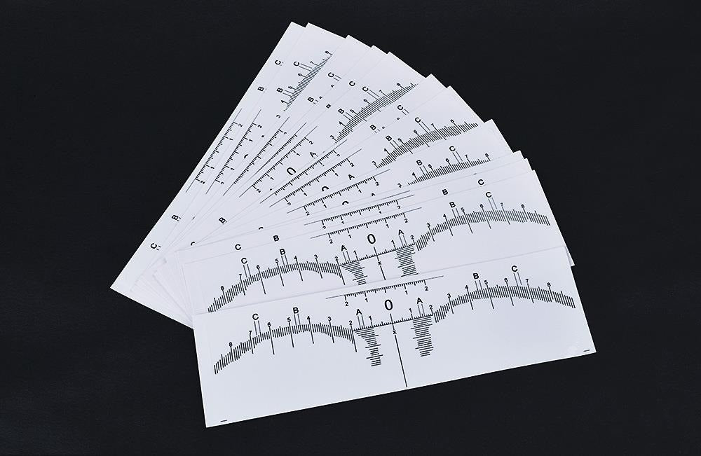 Disposable Eyebrow Mapping Ruler Sticker – Professional PMU Brow Design Measuring Tool