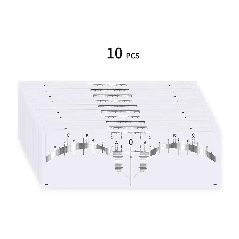 Disposable Eyebrow Mapping Ruler Sticker – Professional PMU Brow Design Measuring Tool