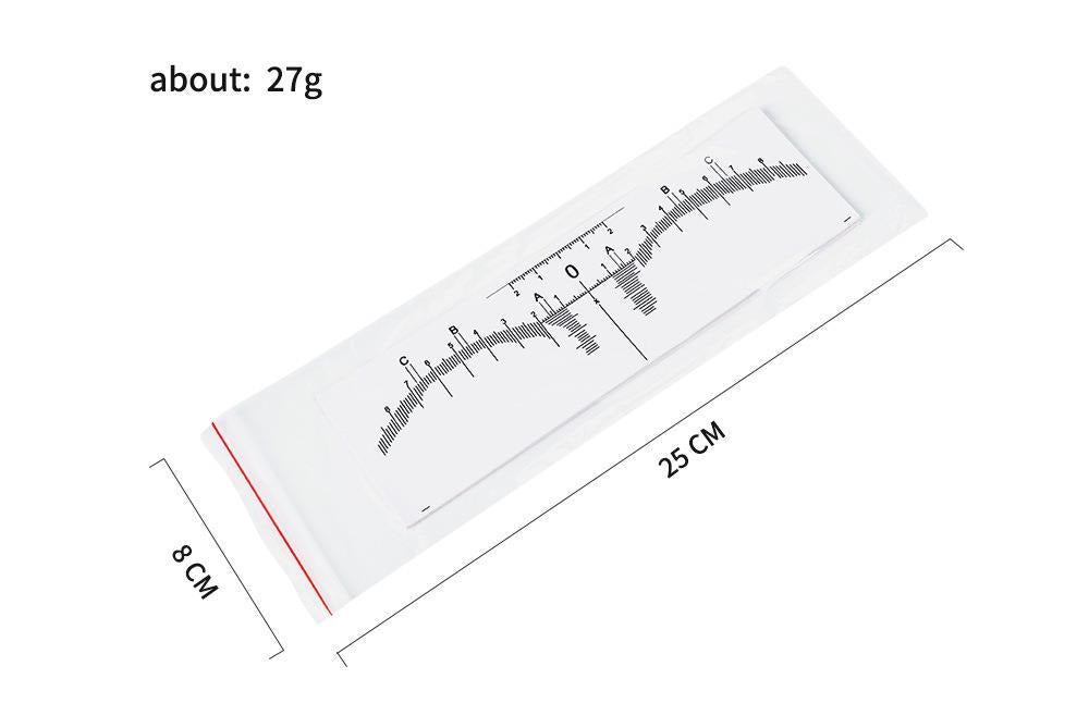 Disposable Eyebrow Mapping Ruler Sticker – Professional PMU Brow Design Measuring Tool