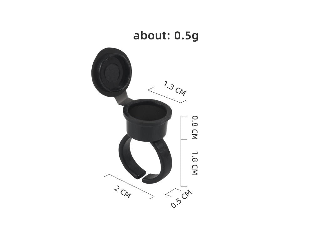 Disposable Flip-Top Pigment Ring Cups – 50pcs Adjustable PMU Ink Cups