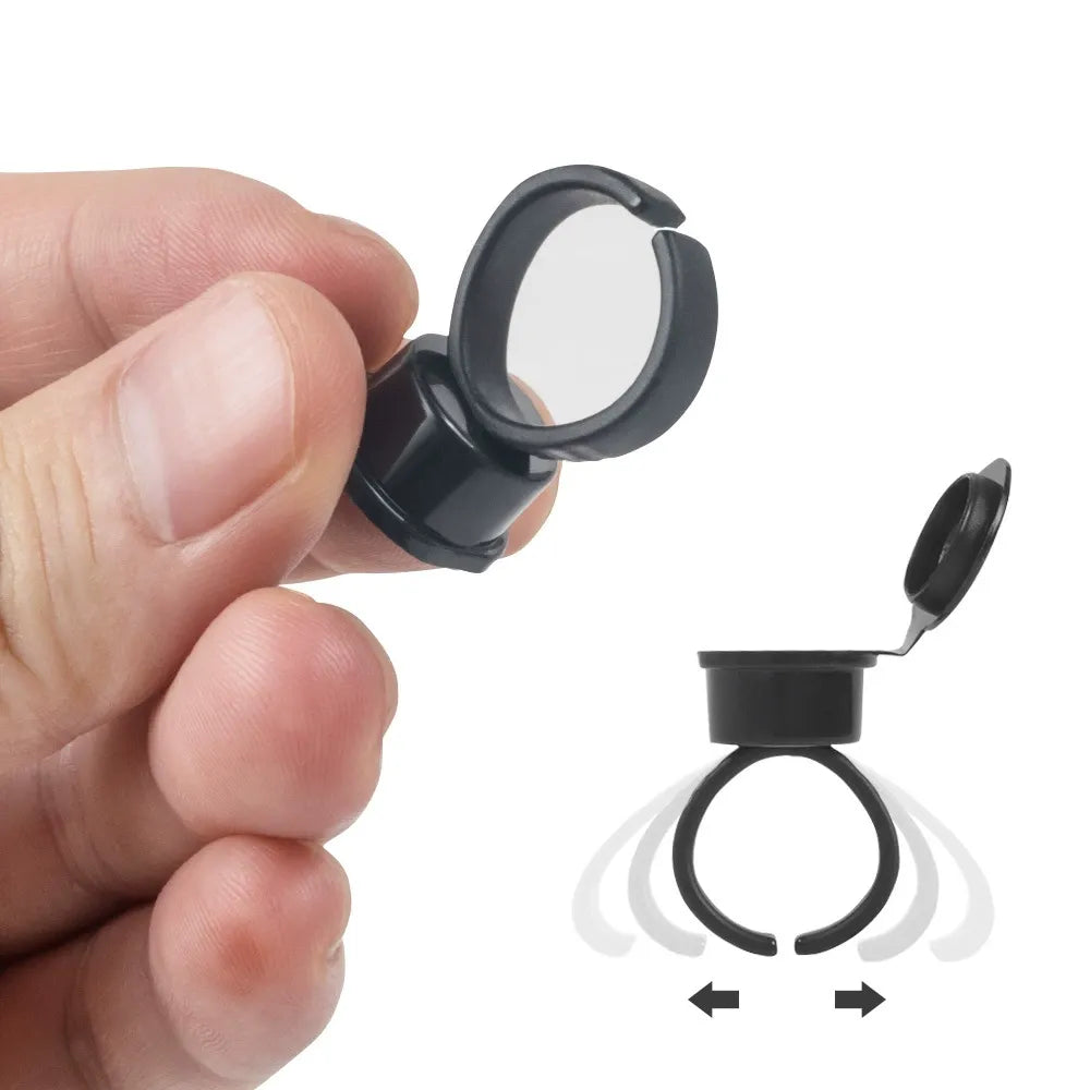 Disposable Flip-Top Pigment Ring Cups – 50pcs Adjustable PMU Ink Cups