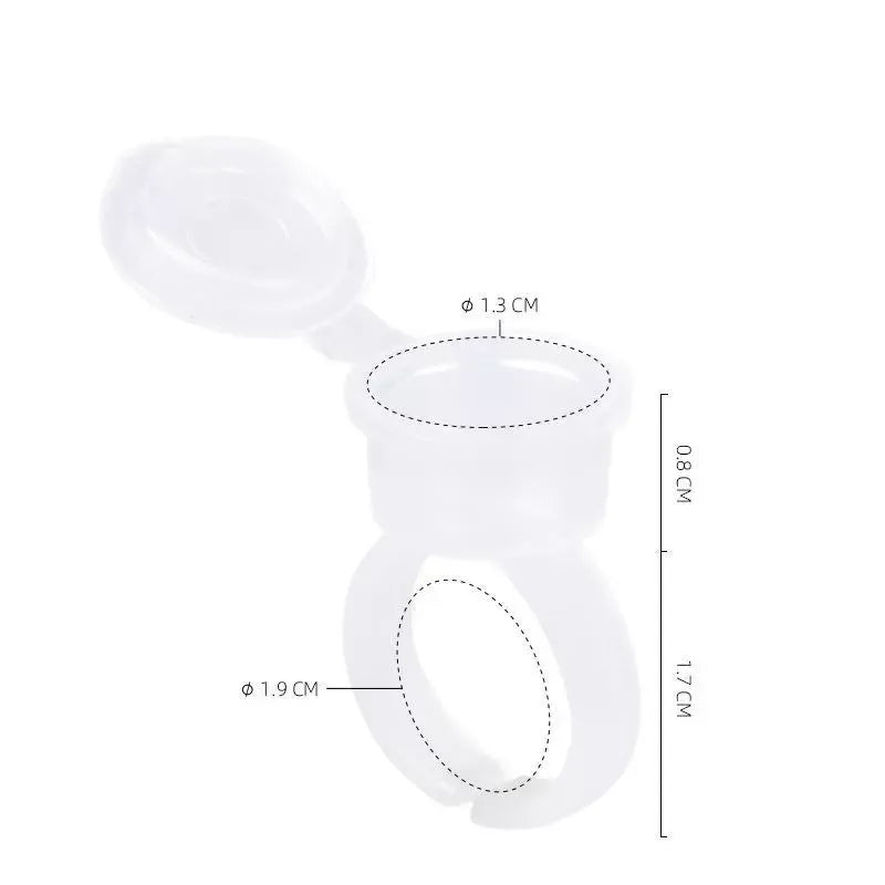Disposable Flip-Top Pigment Ring Cups – 50pcs Adjustable PMU Ink Cups