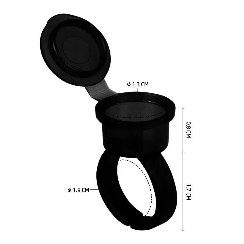 Disposable Flip-Top Pigment Ring Cups – 50pcs Adjustable PMU Ink Cups
