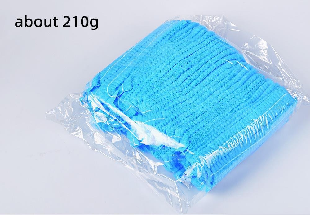 Disposable Non-Woven Bouffant Caps – 100pcs Blue Hair Covers