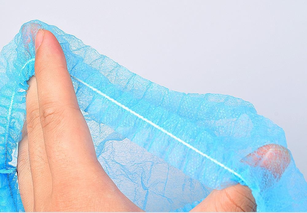 Disposable Non-Woven Bouffant Caps – 100pcs Blue Hair Covers
