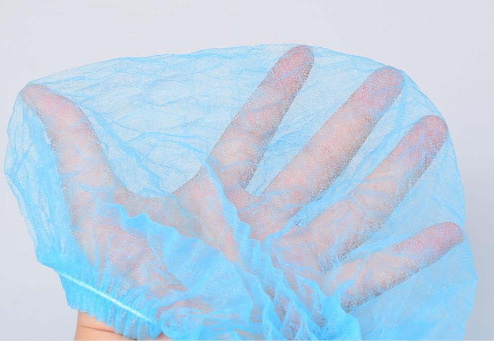 Disposable Non-Woven Bouffant Caps – 100pcs Blue Hair Covers