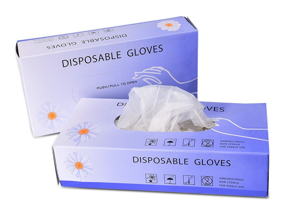 Disposable PVC Gloves for PMU & Beauty Use | 50PCS Transparent Hygiene Gloves