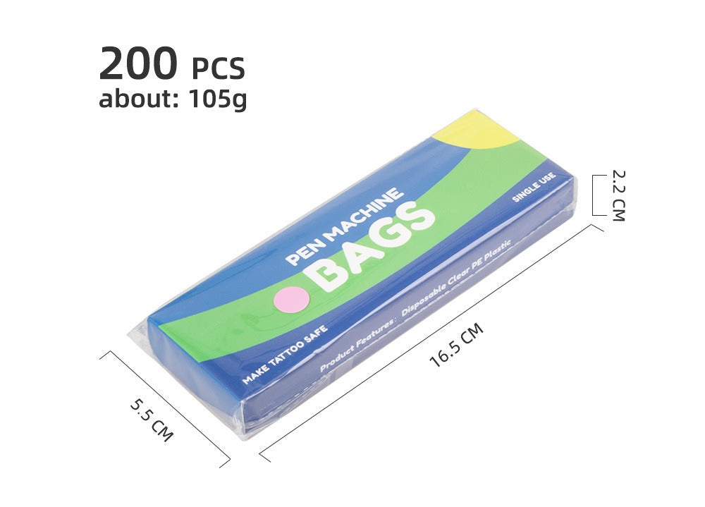 Disposable Pen Machine Bags – Hygienic Protection for PMU & Tattoo Artists (200 pcs/box)